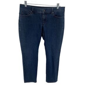 Ann Taylor Womens Modern Fit Jeans Denim Tapered Leg Medium Wash Blue Size 10